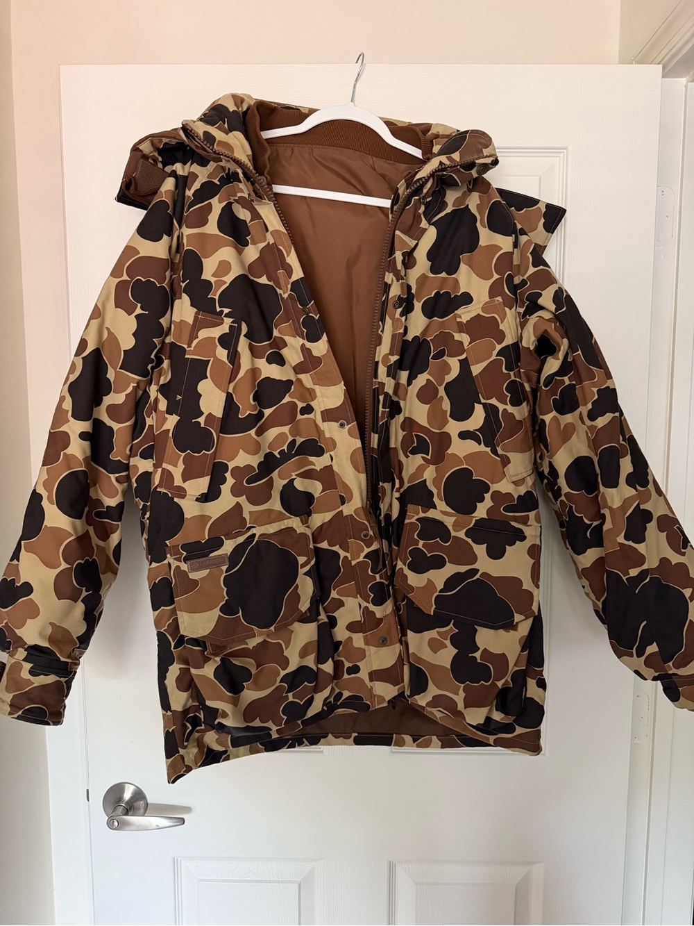 Columbia Mens 2 in 1 Brown Camo Hooded Winter Jacket